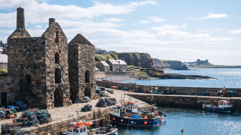 Beadnell lime kilns and harbour