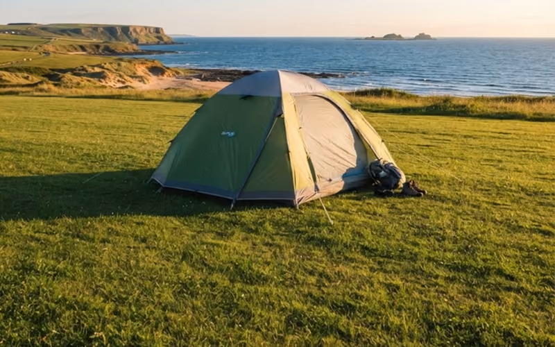 Grass pitches at Haven Crags